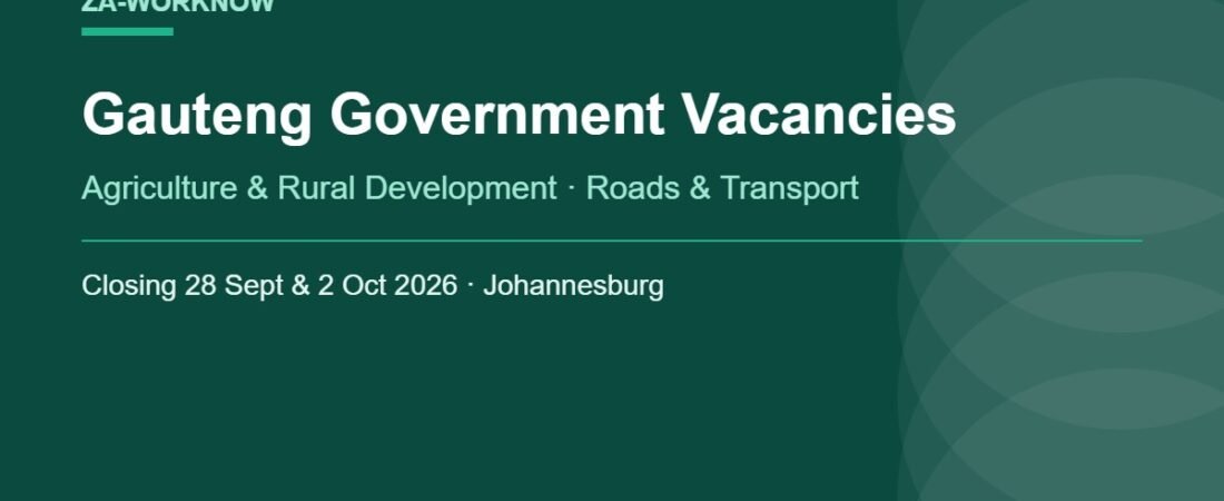 Gauteng Government Vacancies September 2026: Director and Chief Director Posts