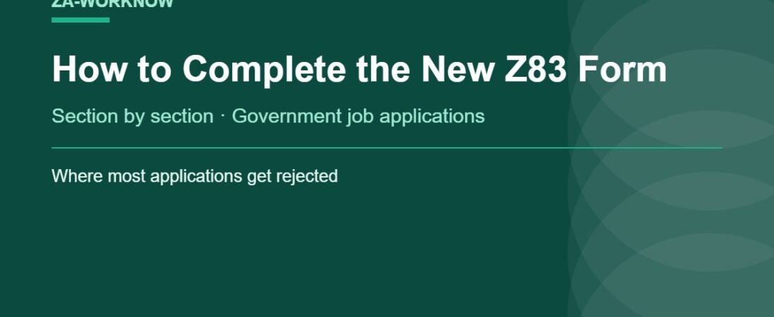 How to Complete the New Z83 Form (Government Job Applications)