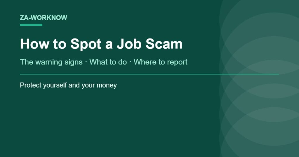 How to spot job scams in South Africa - warning signs, what to do and where to report fraudulent job adverts