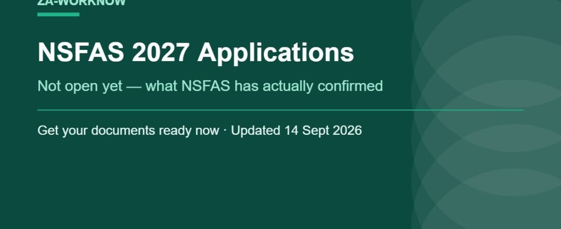 NSFAS 2027 Applications: Are They Open Yet? What NSFAS Has Confirmed